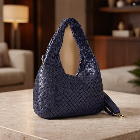 Borsa Livia in pelle intrecciata