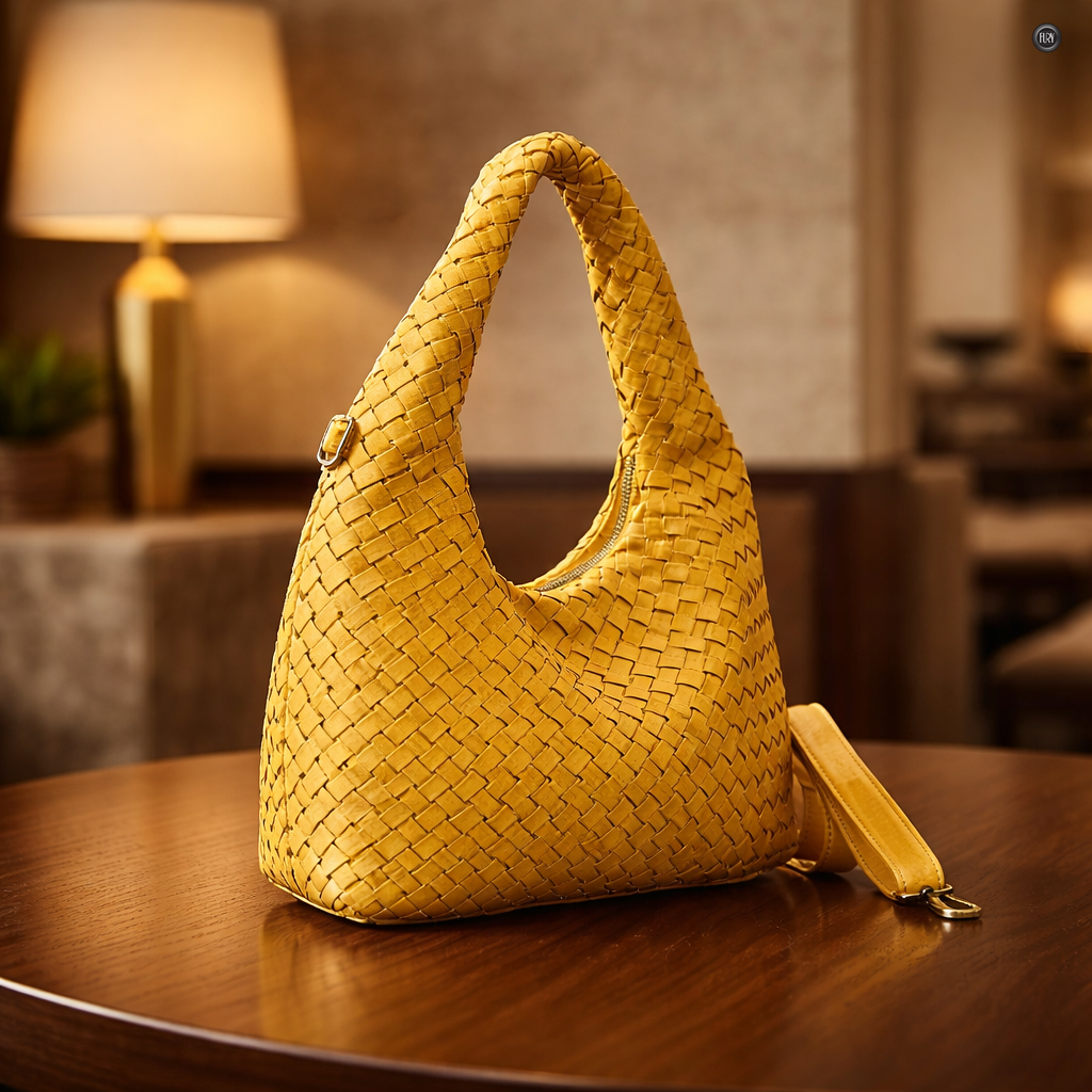 Borsa Livia in pelle intrecciata