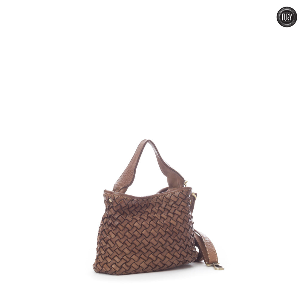 Borsetta Sibilla in pelle intrecciata