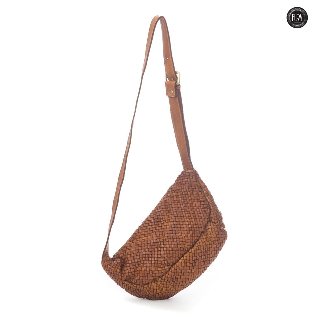 Marsupio Vana in pelle intrecciata