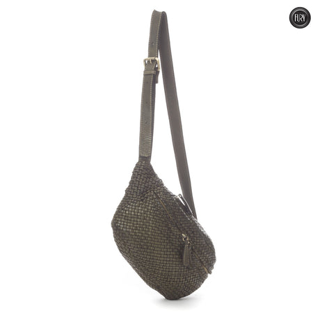 Marsupio Vana in pelle intrecciata