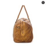 Borsone Orfeo in pelle intrecciata