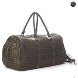 Borsone Orfeo in pelle intrecciata