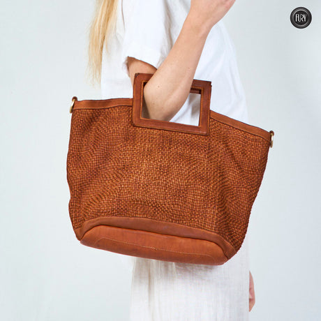 Borsa Aurelia in pelle intrecciata