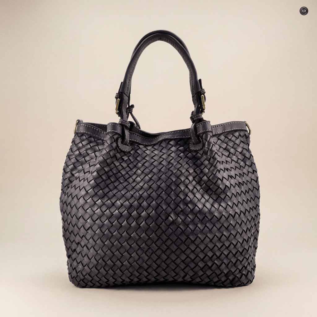 Borsa Caterina Lume in pelle intrecciata - Fury