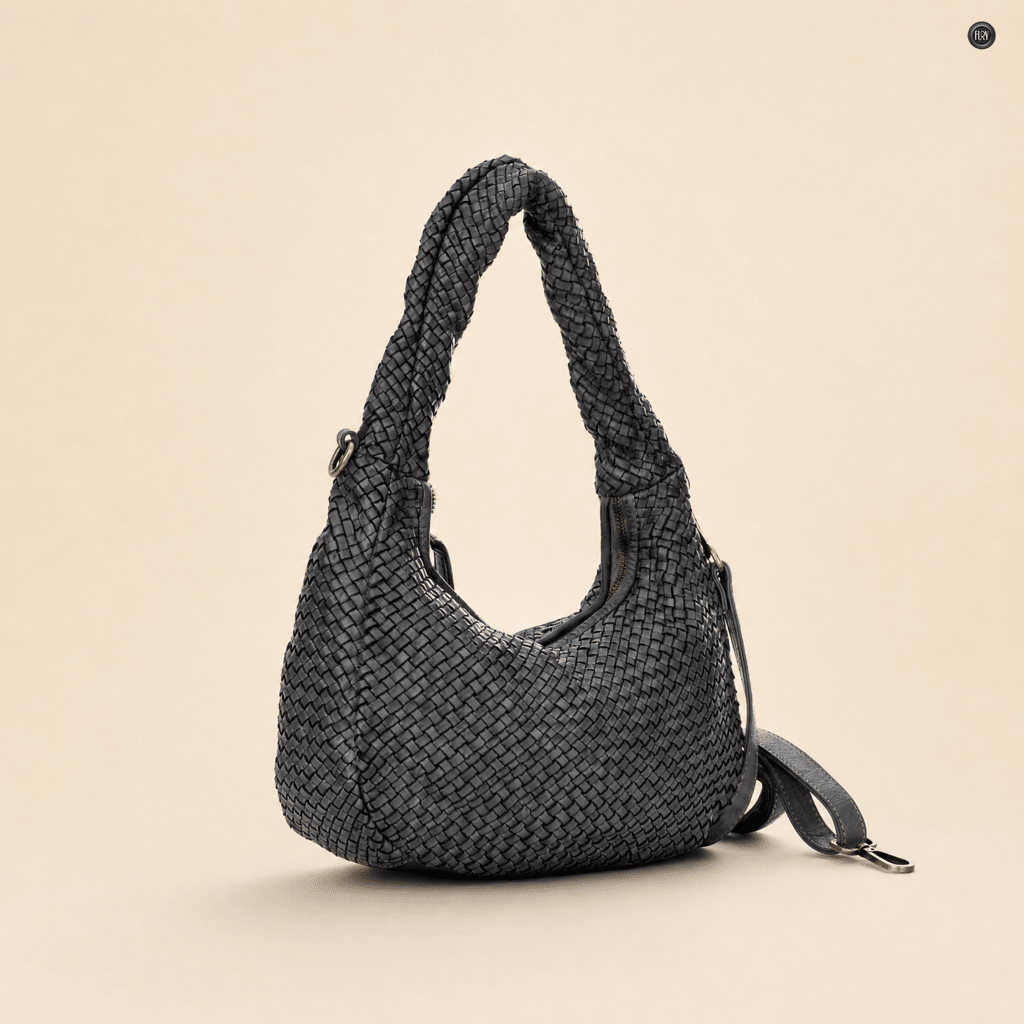 Borsa Elvira in pelle intrecciata - Fury