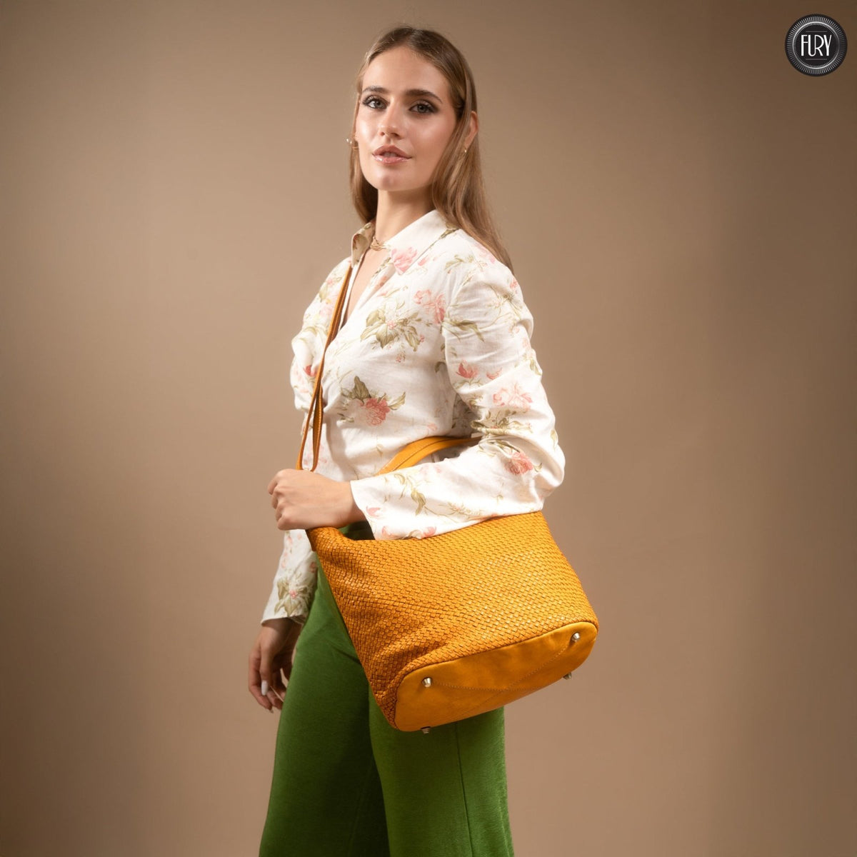 Borsa Linda in pelle intrecciata - Fury