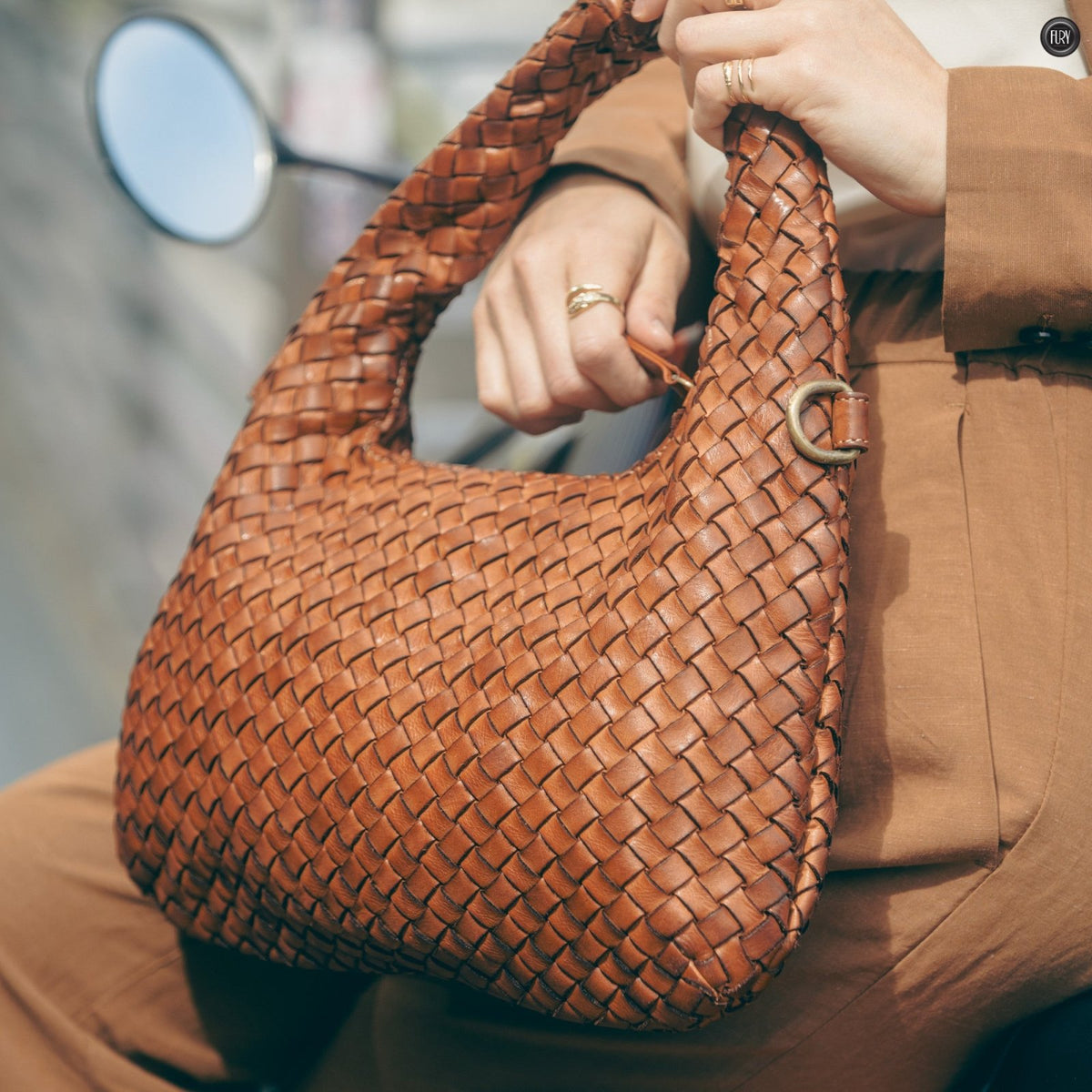 Borsa Livia in pelle intrecciata - Fury