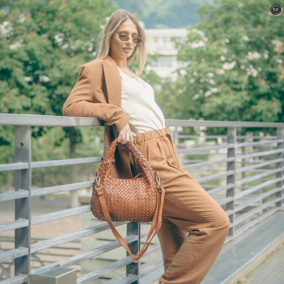 Borsa Livia in pelle intrecciata - Fury