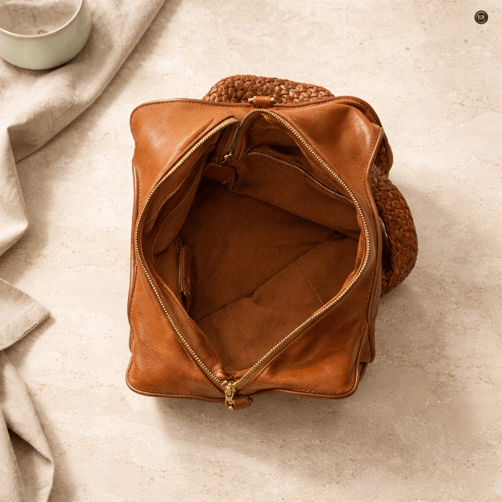 Borsa Mirella in pelle intrecciata - Fury