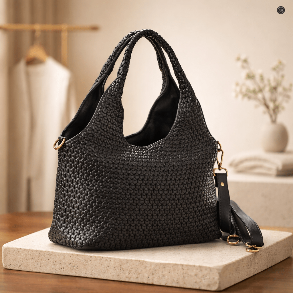 Borsa Mirella in pelle intrecciata - Fury