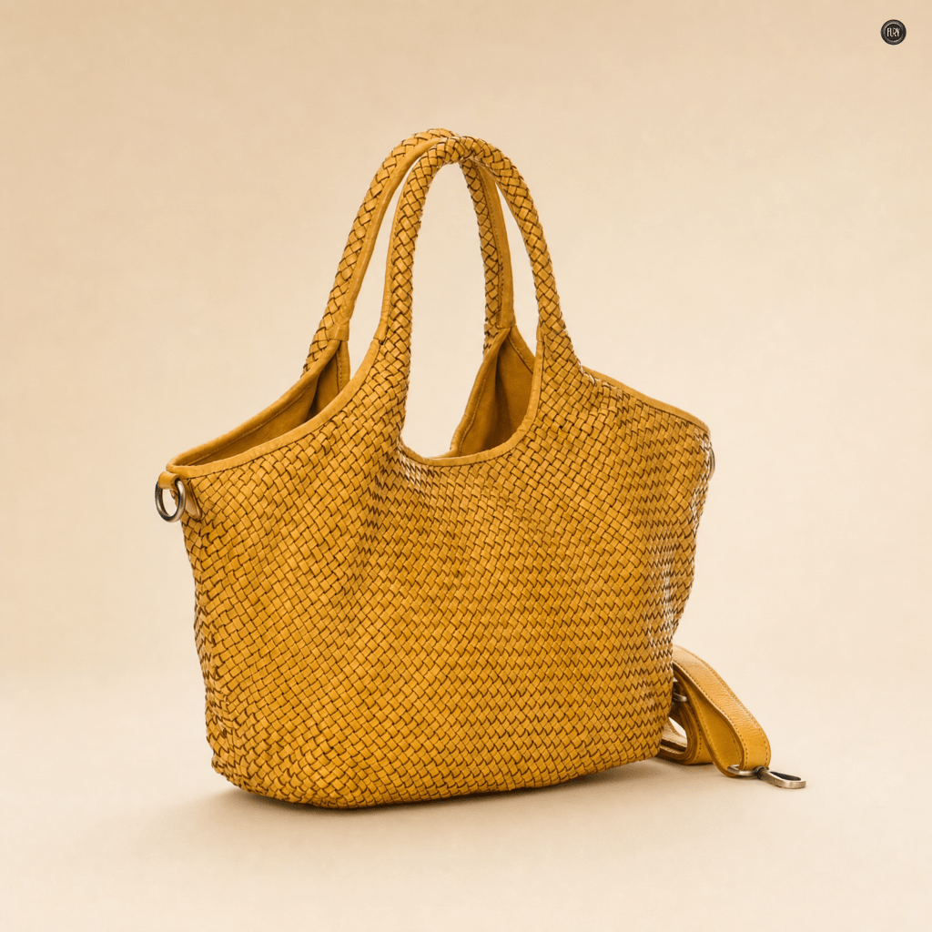 Borsa Nola Maxi in pelle intrecciata - Fury