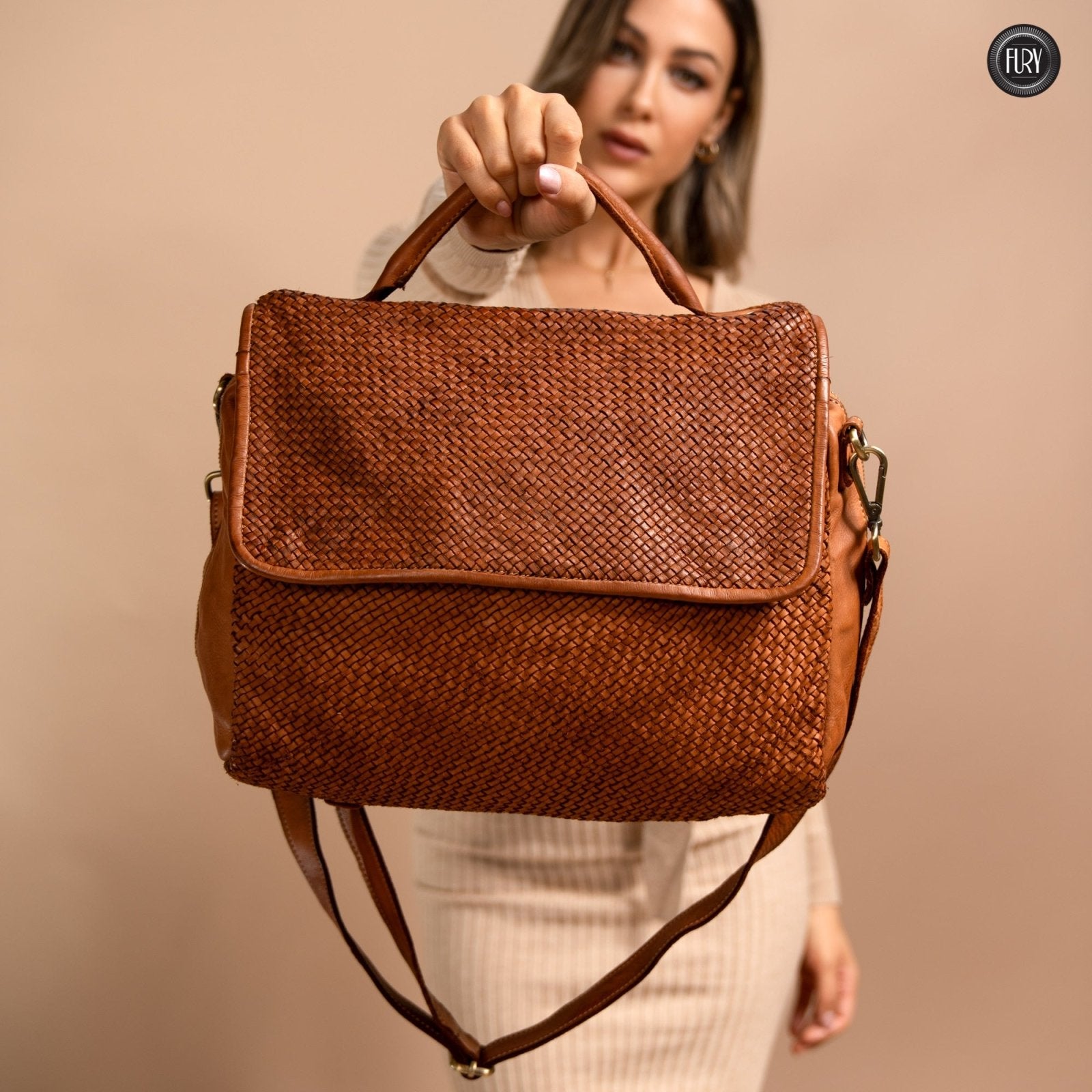 Borsa Siena Maxi in pelle intrecciata - Preordine - Fury