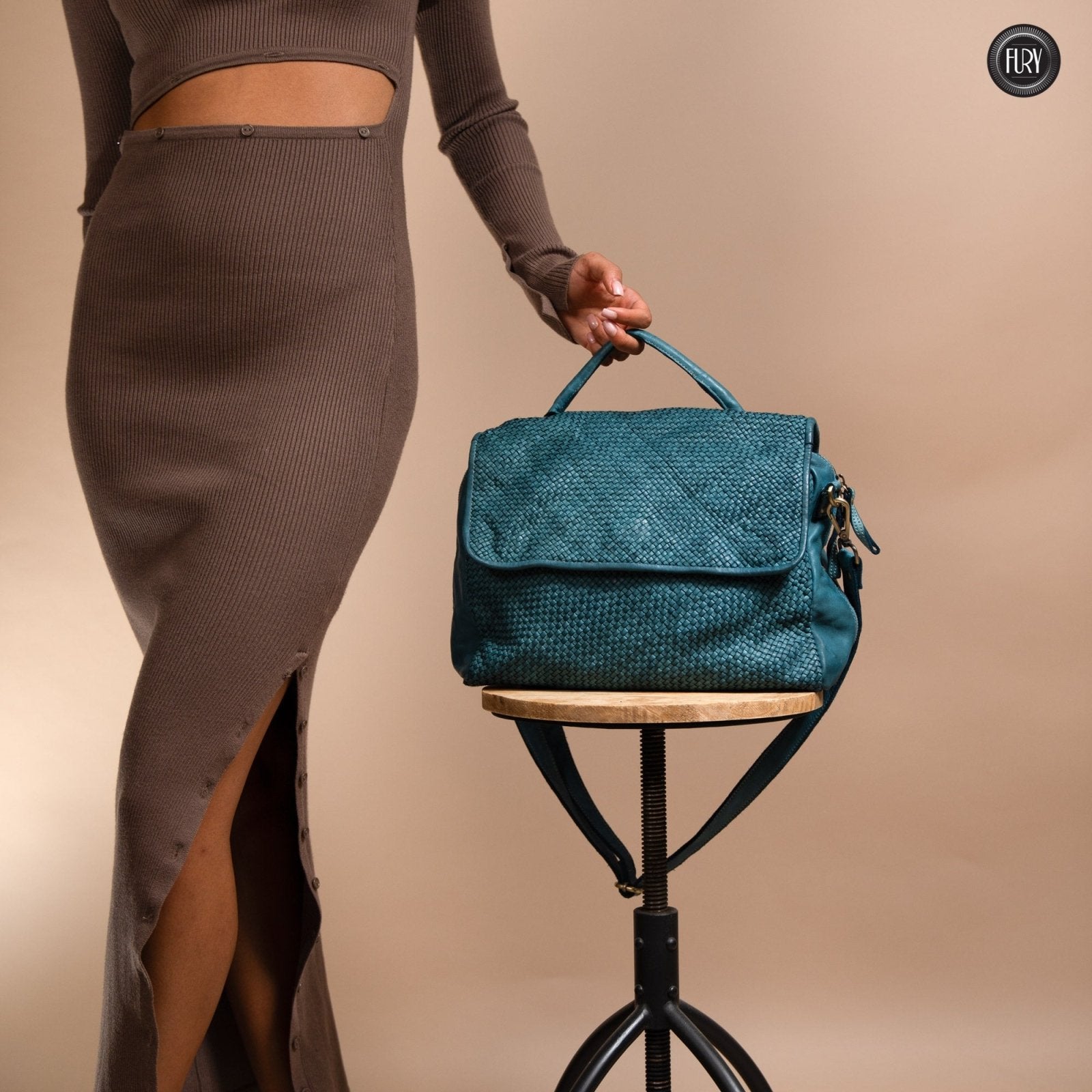 Borsa Siena Maxi in pelle intrecciata - Preordine - Fury