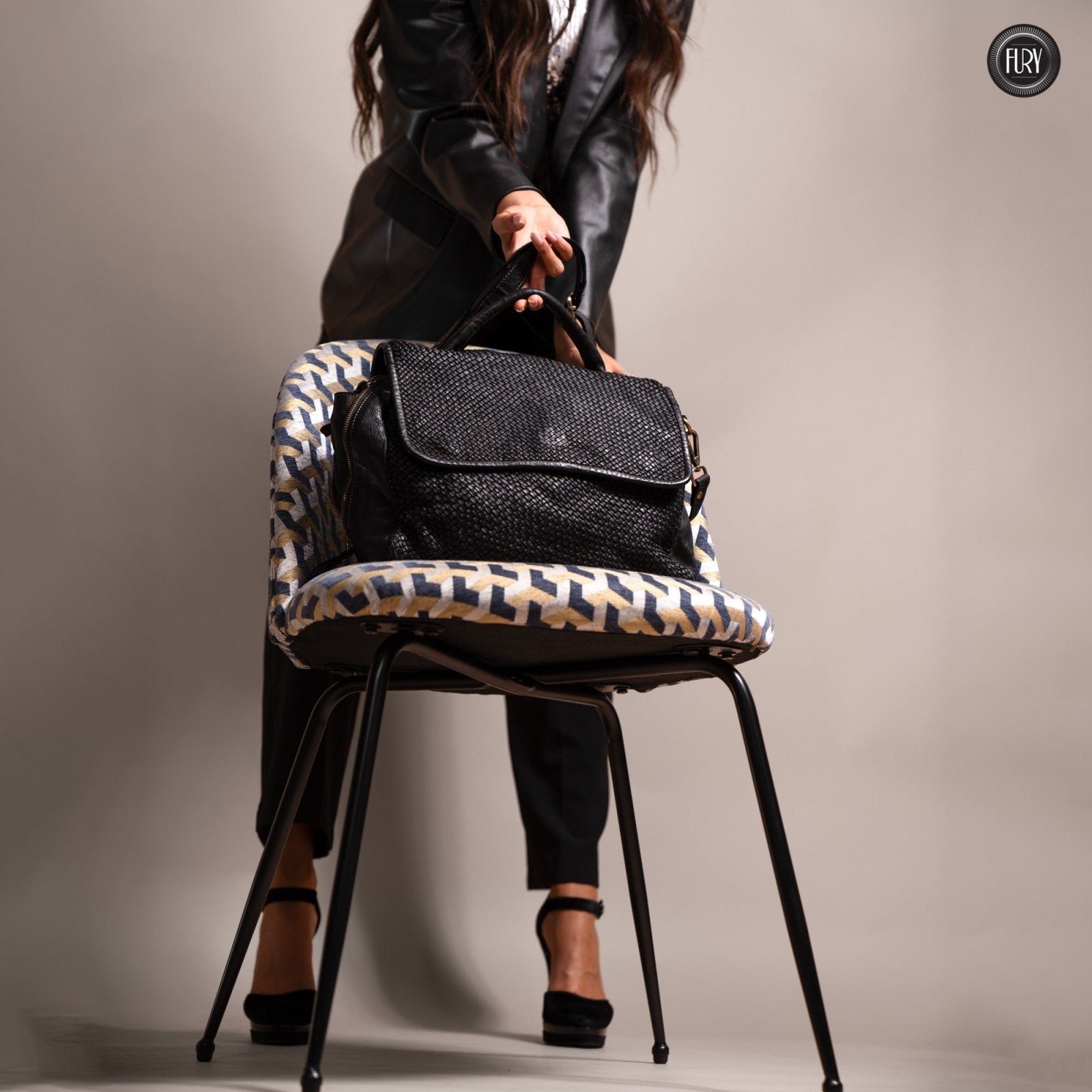 Borsa Siena Maxi in pelle intrecciata - Preordine - Fury