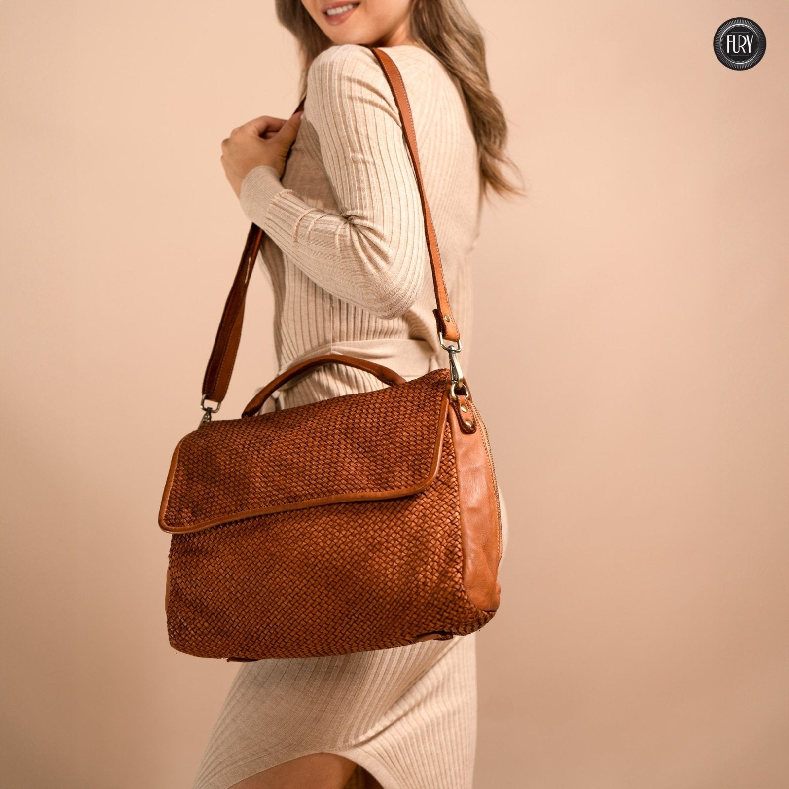 Borsa Siena Maxi in pelle intrecciata - Preordine - Fury