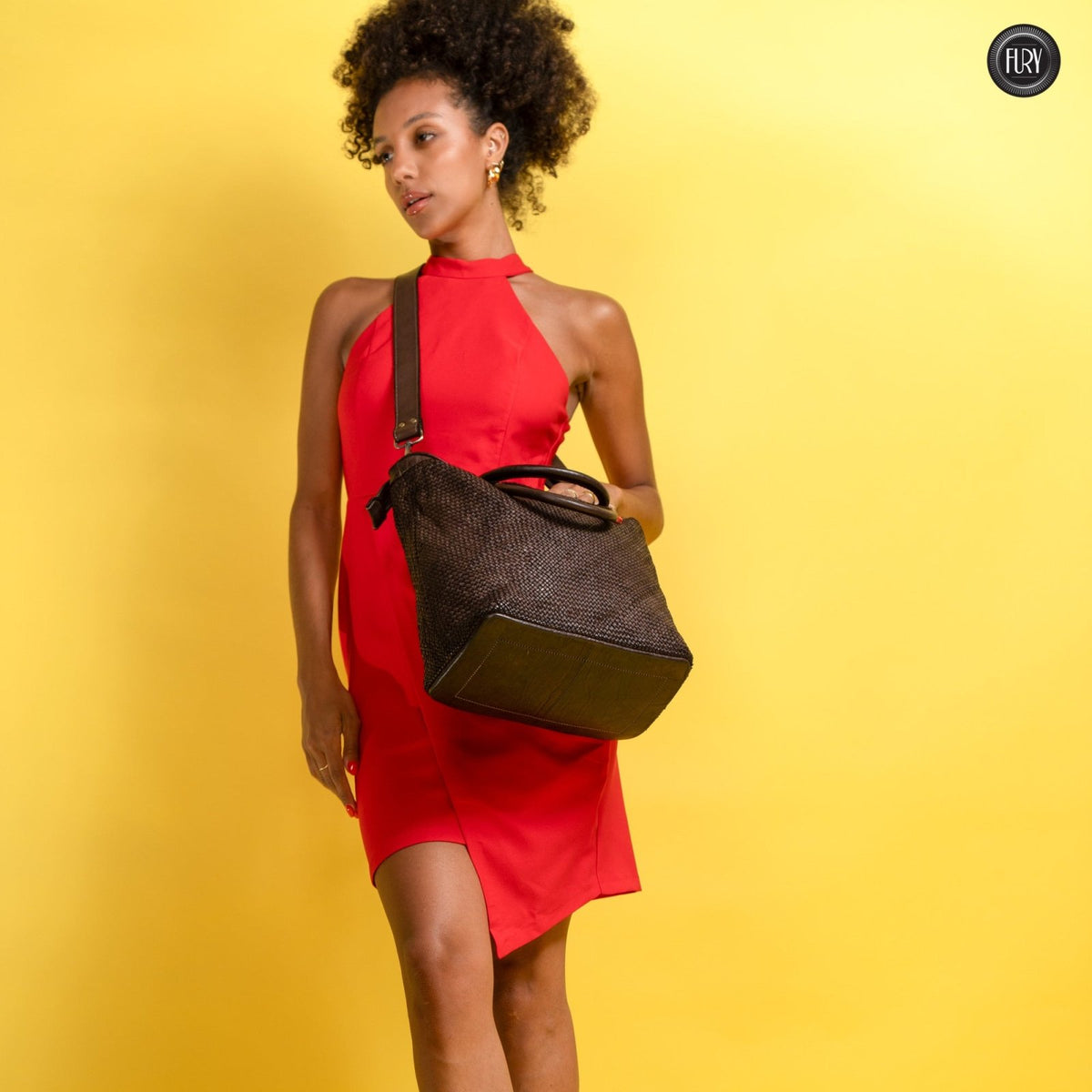 Borsa Tullia in pelle intrecciata - Fury