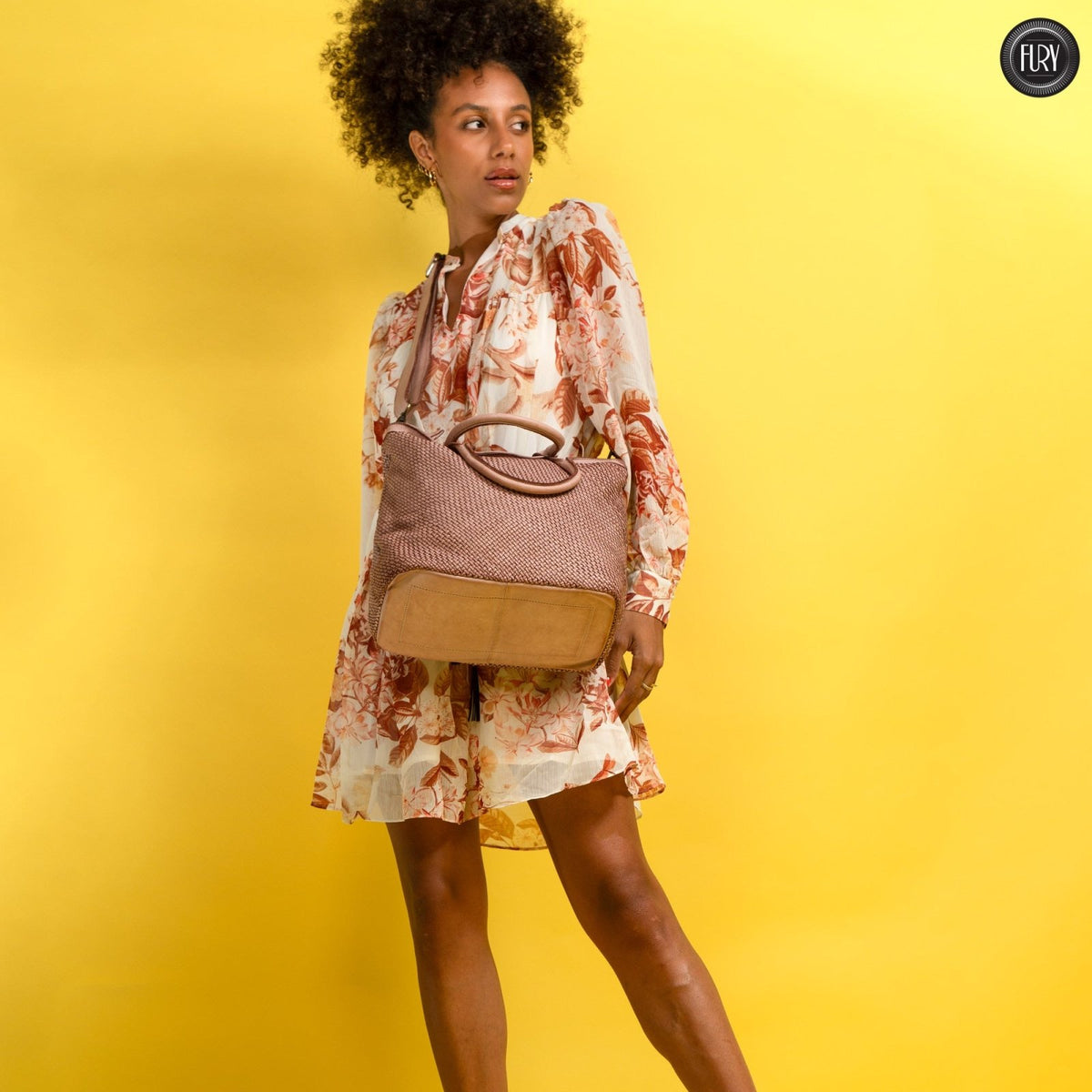 Borsa Tullia in pelle intrecciata - Fury