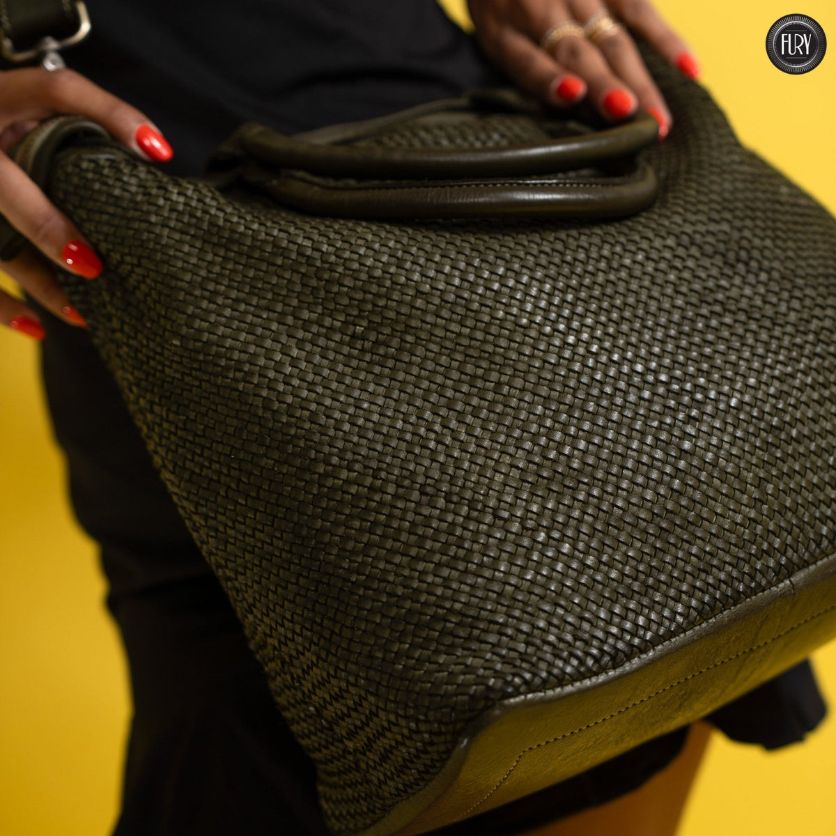 Borsa Tullia in pelle intrecciata - Fury