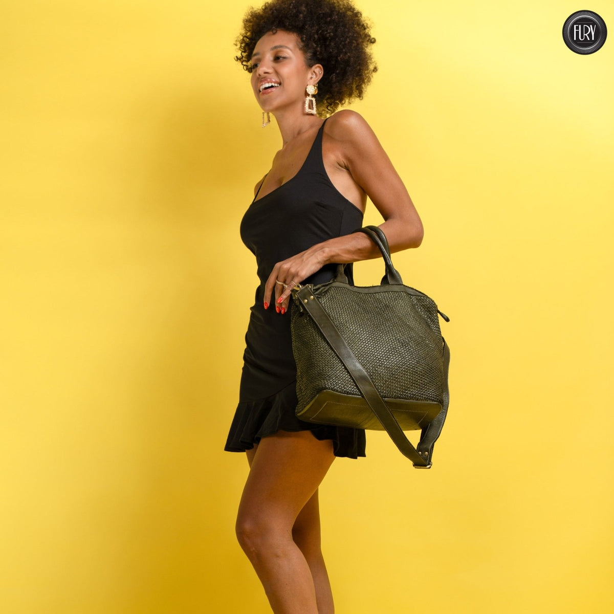 Borsa Tullia in pelle intrecciata - Fury