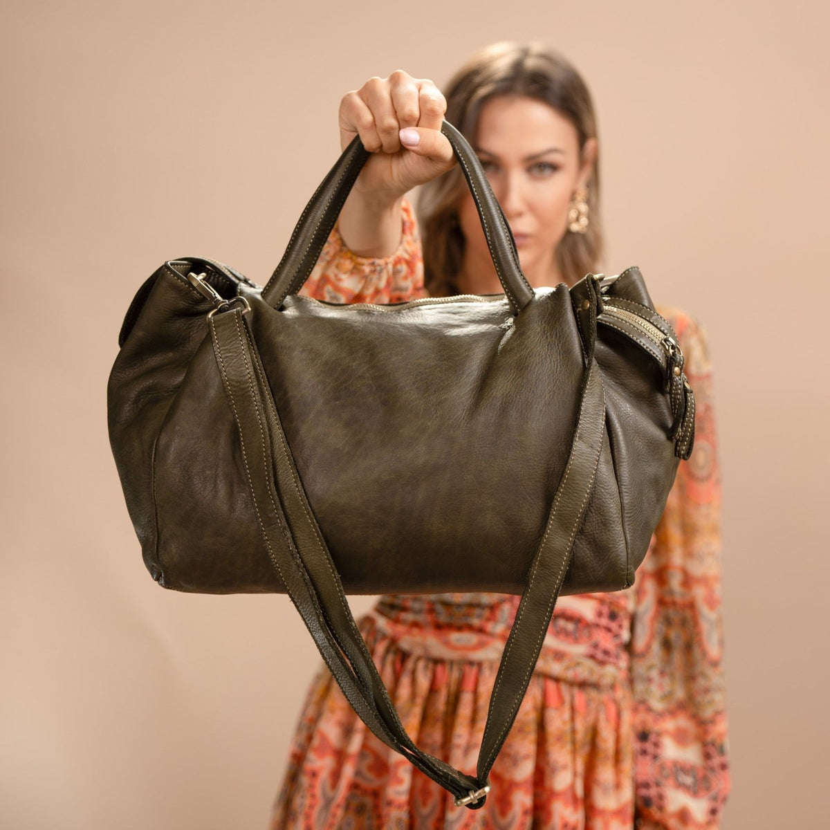 Borsa V in pelle - Fury