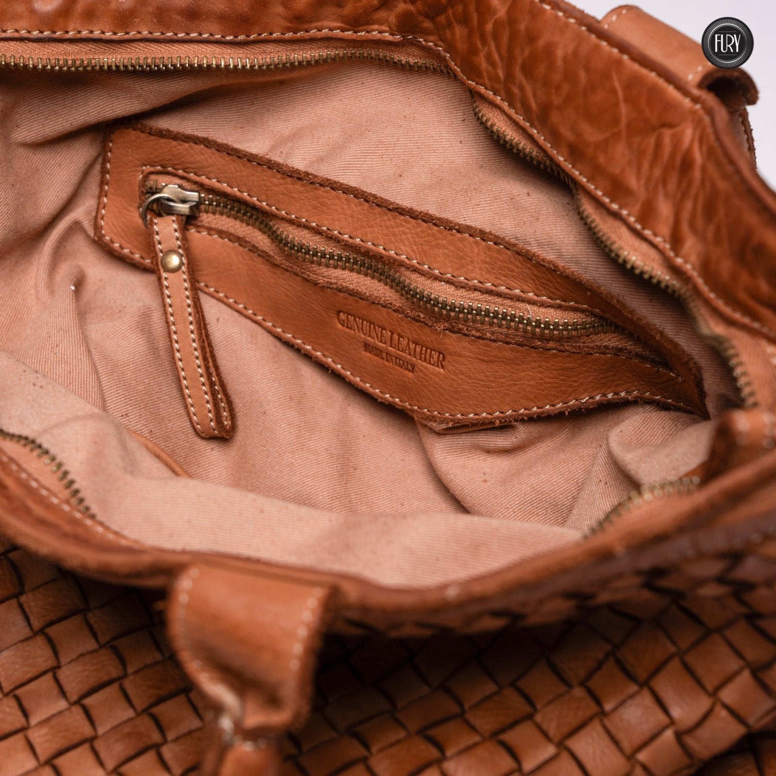Borsa Virginia in pelle intrecciata - Fury