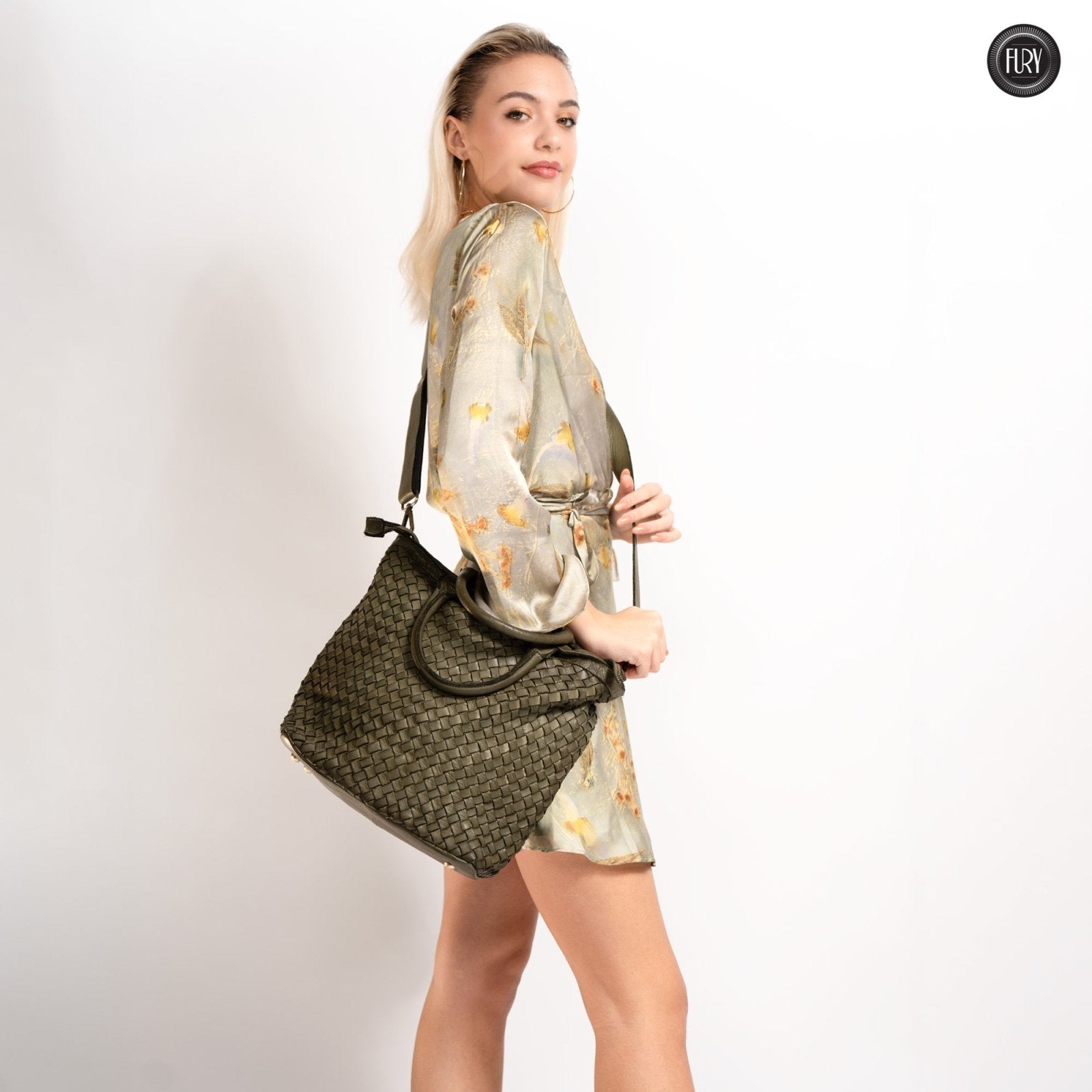 Borsa Virginia in pelle intrecciata - Fury