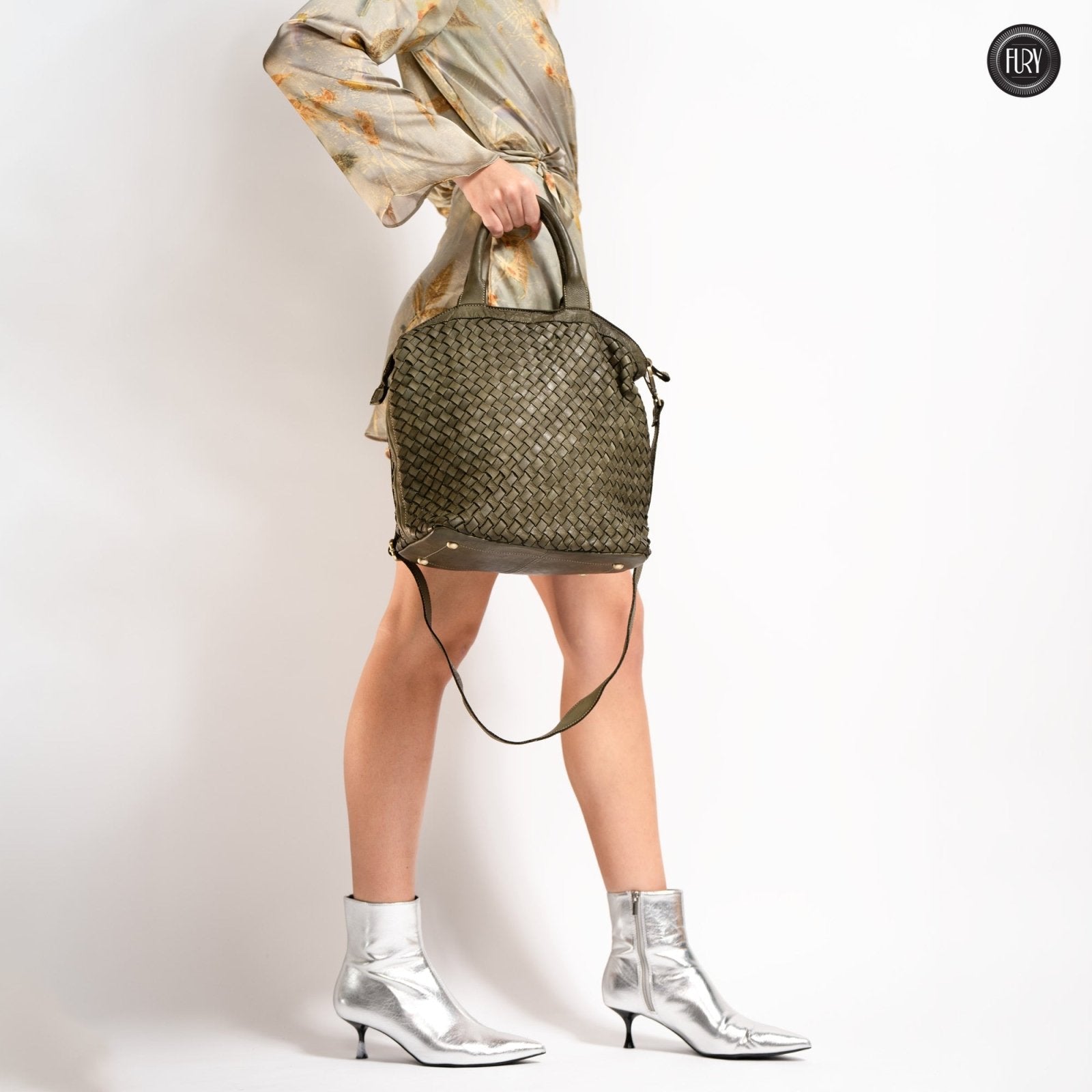Borsa Virginia in pelle intrecciata - Fury