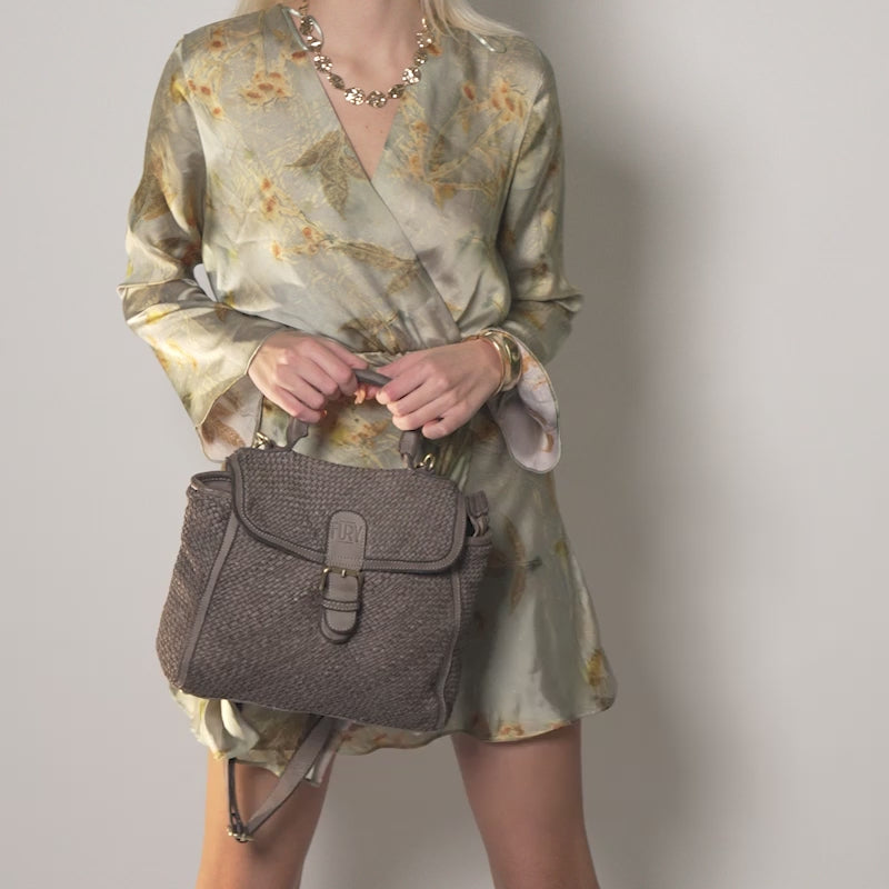 Borsa Camilla in pelle intrecciata