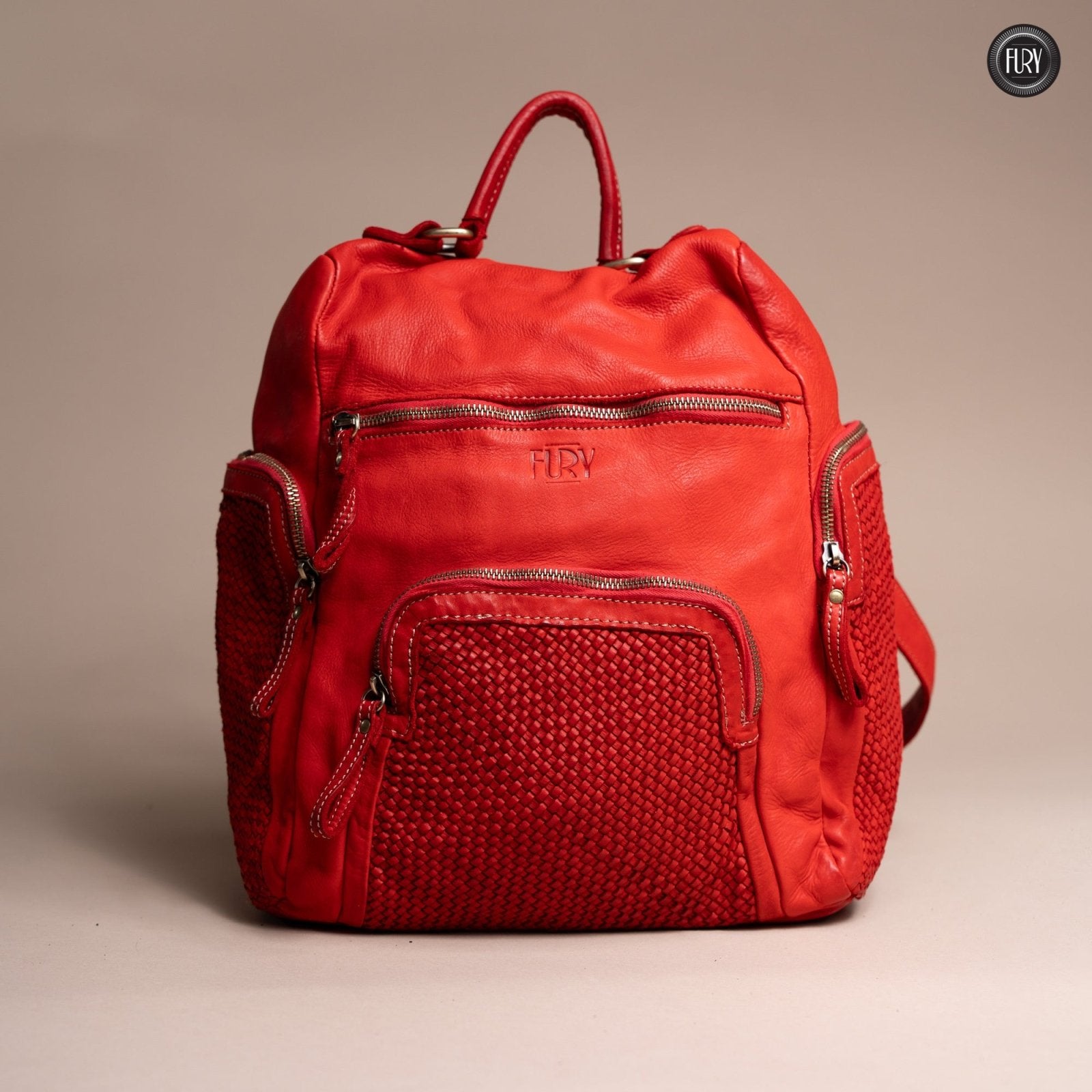 Zainetto Volterra in pelle intrecciata - Preordine - Fury