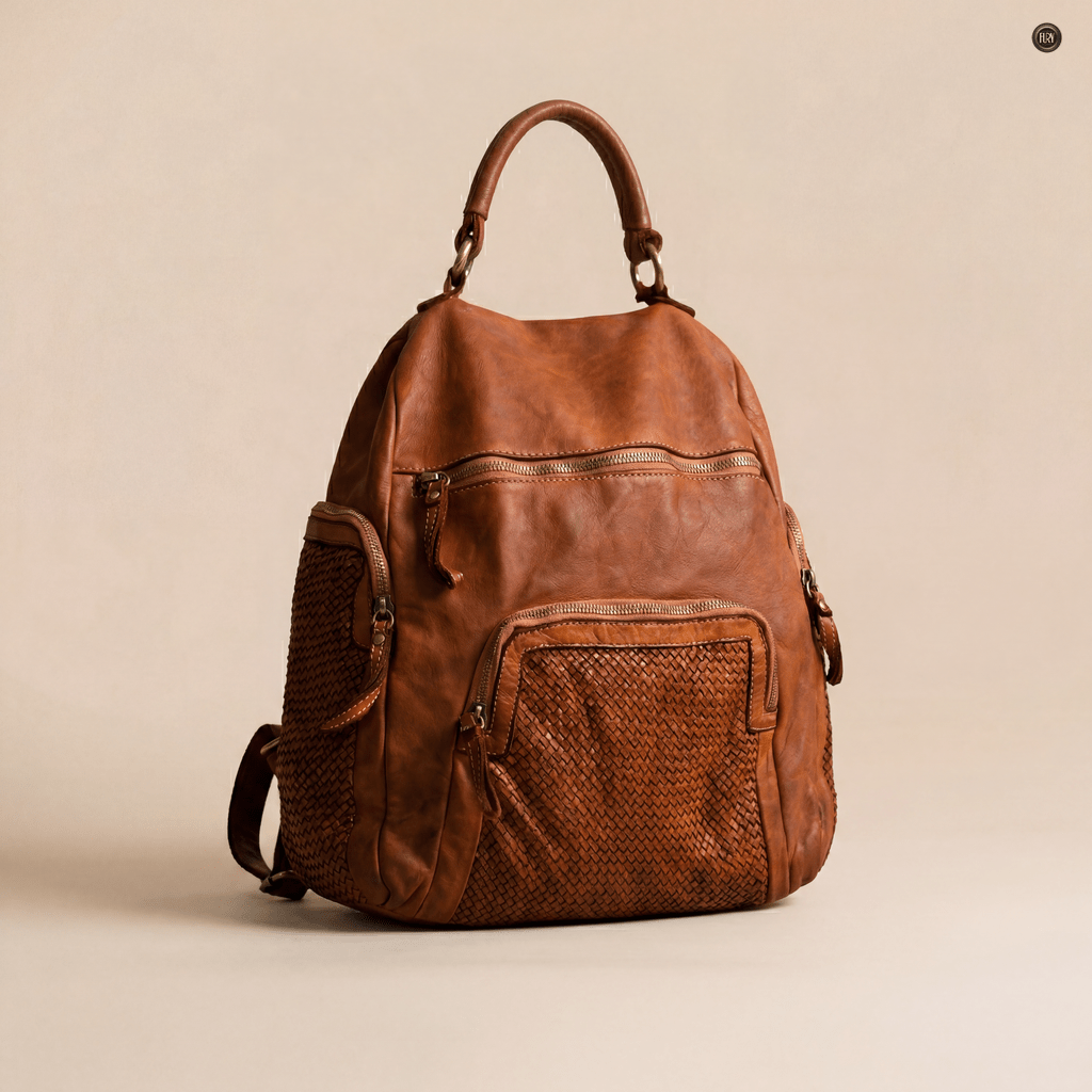 Zainetto Volterra in pelle intrecciata - Preordine - Fury