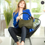 Borsa a spalla Ginger in pelle intrecciata Fury 