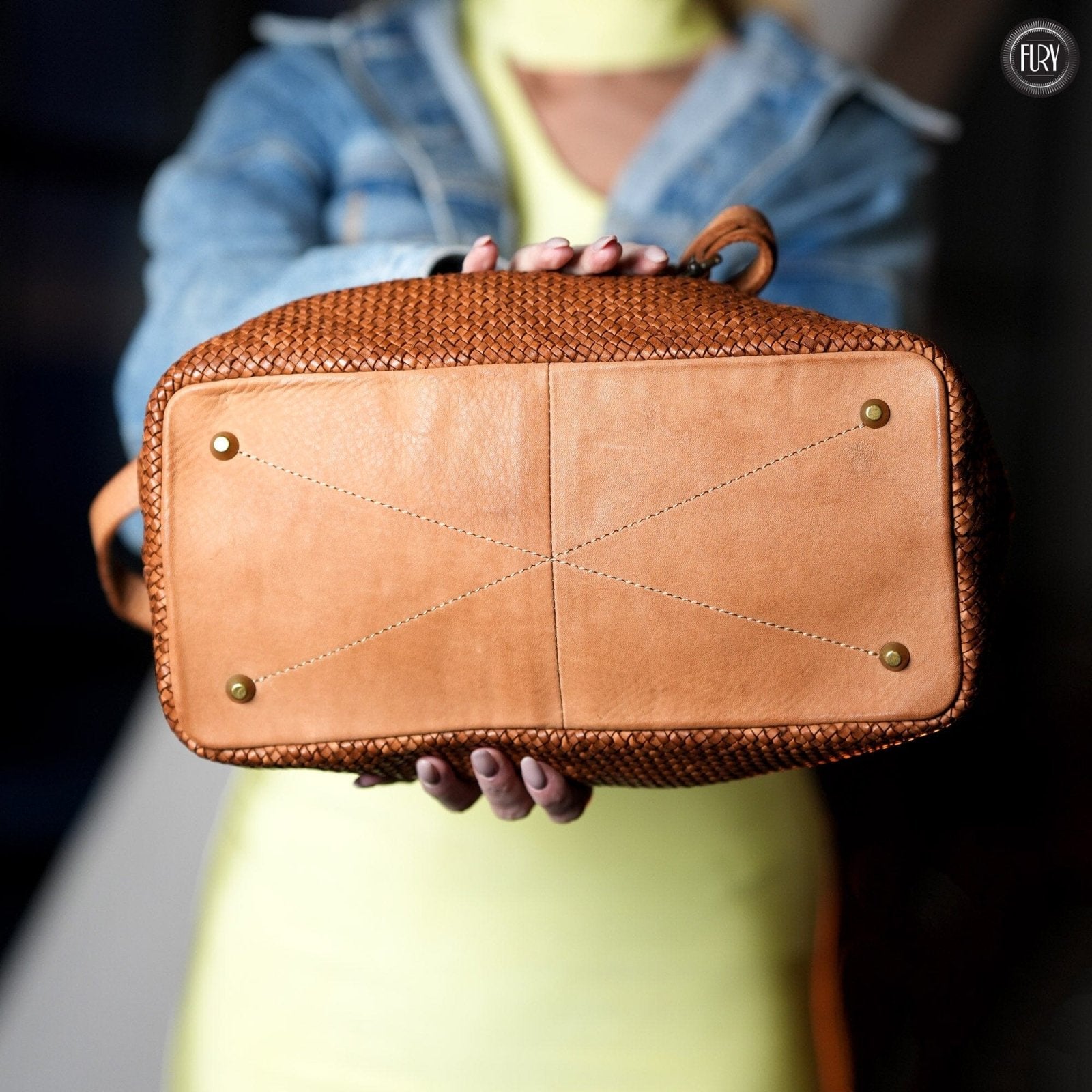 Borsa Talia in pelle intrecciata - Fury