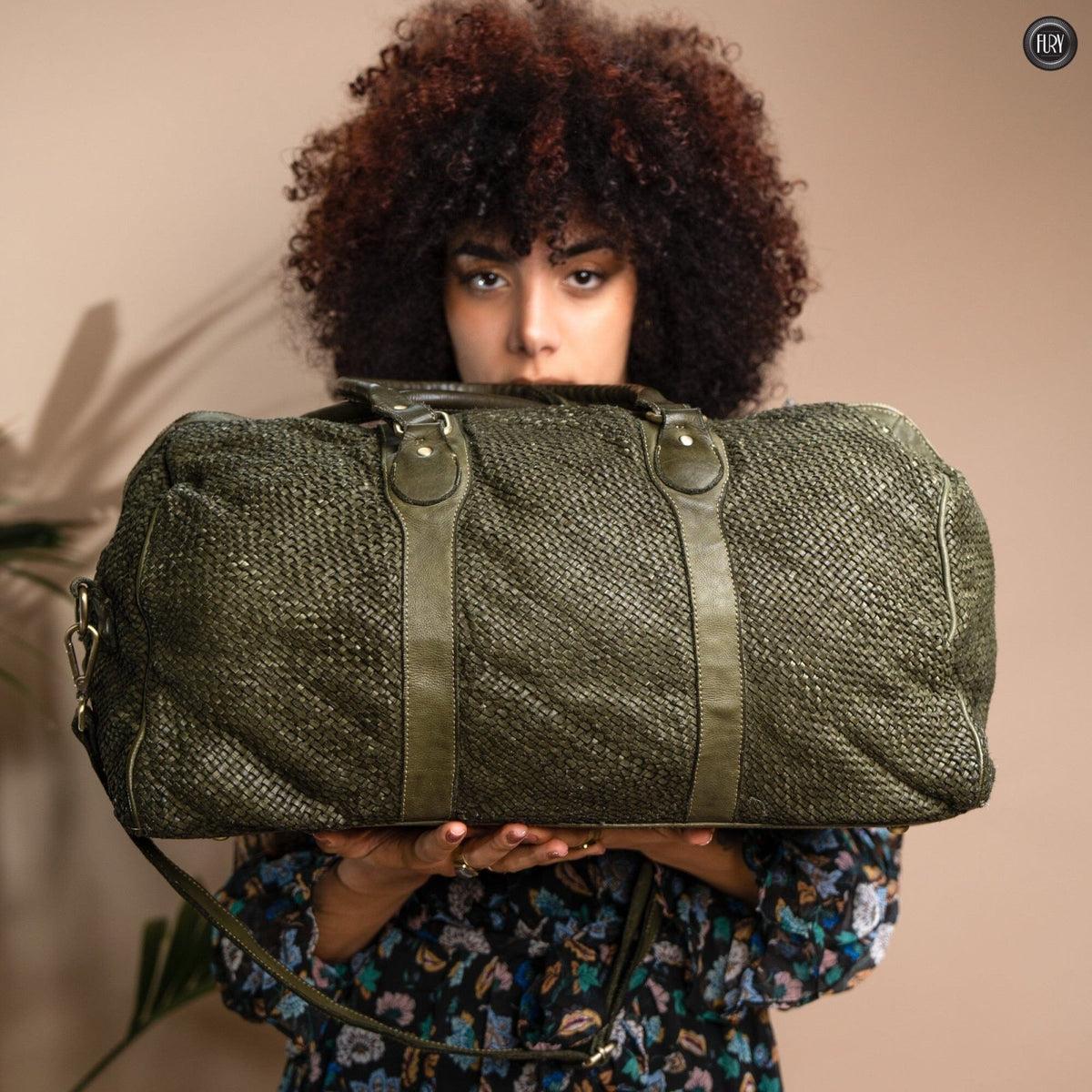 Borsone Magellano in pelle intrecciata - Fury