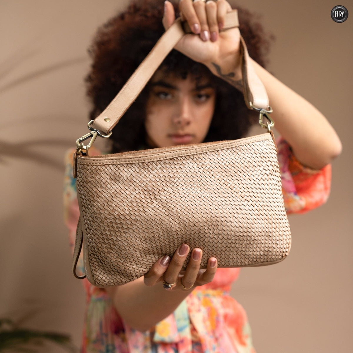 Pochette Diana in pelle intrecciata - Fury