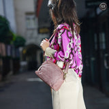 Pochette Isotta in pelle intrecciata Fury Bags#colore_cipria