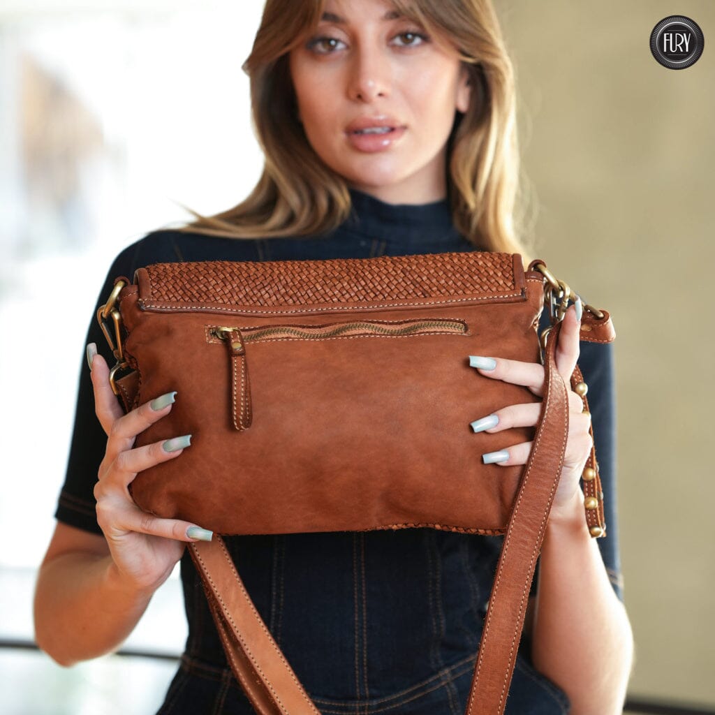 Pochette Sofia in pelle intrecciata - Fury